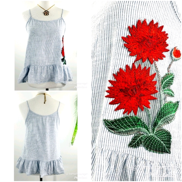 Twinkle ruffle bottom swing top S blue/white - Picture 9 of 9